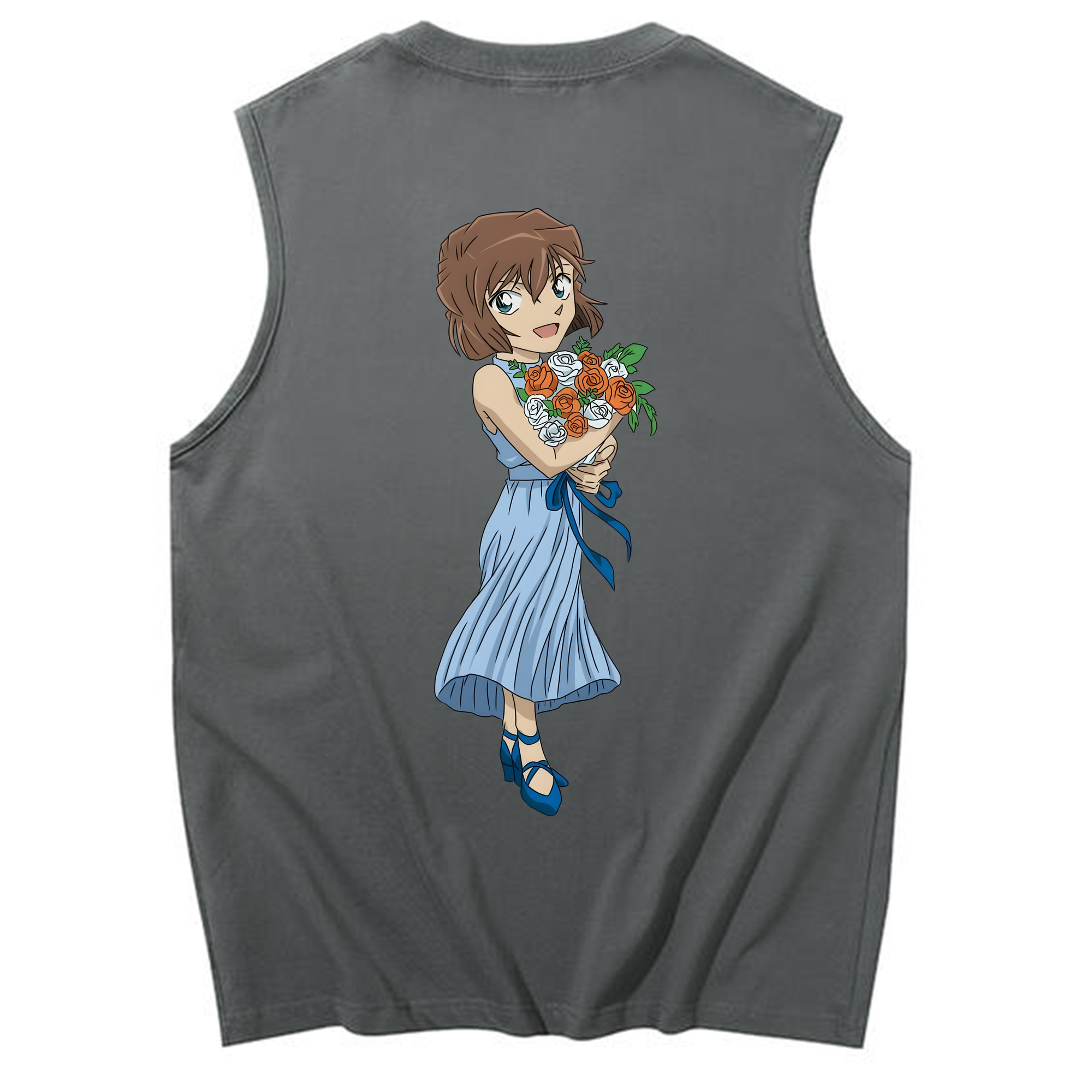 （画像用） 名探偵コナン 灰原 哀 はいばら あい Detective Conan Anita Hailey、Vi Graythorn Haibara Ai コットン100％タンクトップ（背面プリント）